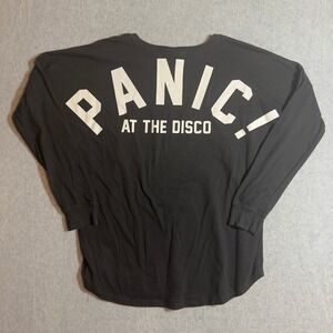 Panic! At The Disco Black Long Sleeve Band Tee Shirt Womens Medium 2018 Spellout